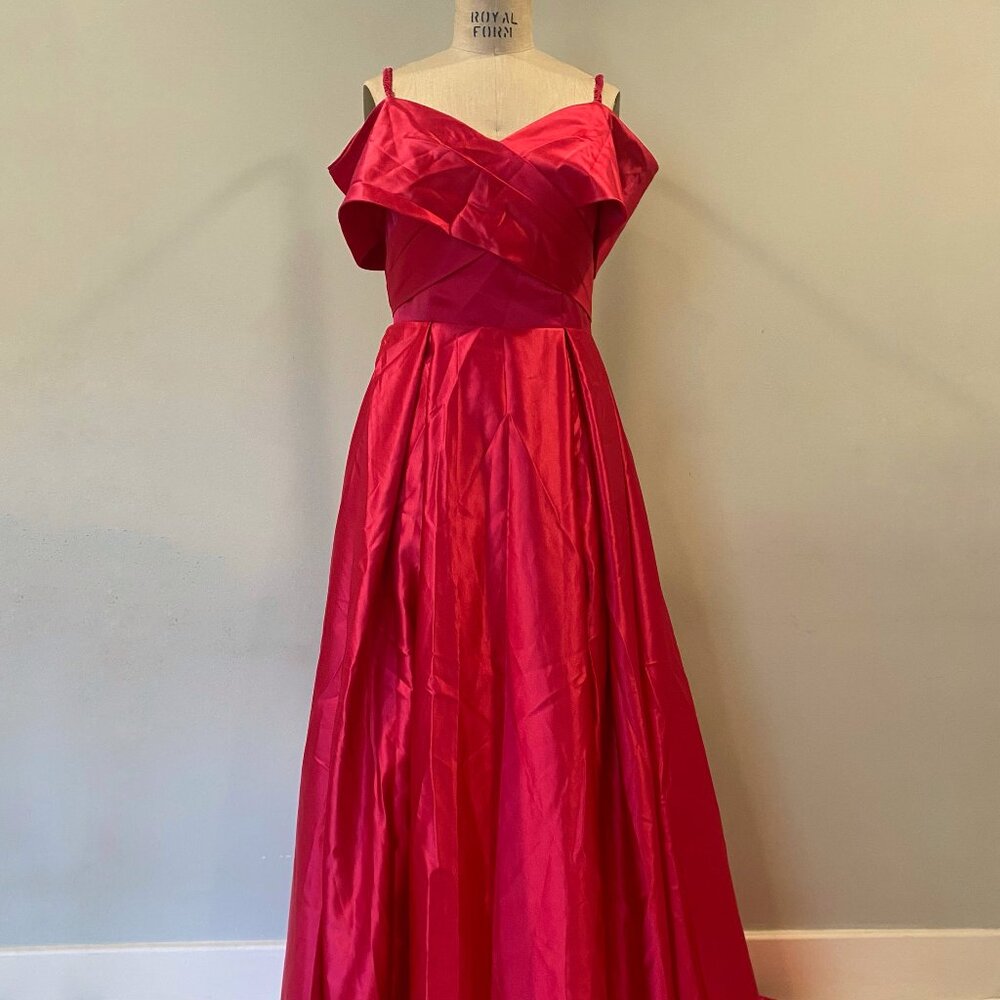 Vnaix Bridal Dress- Pink/Fuschia Gown with Corset Back - Med